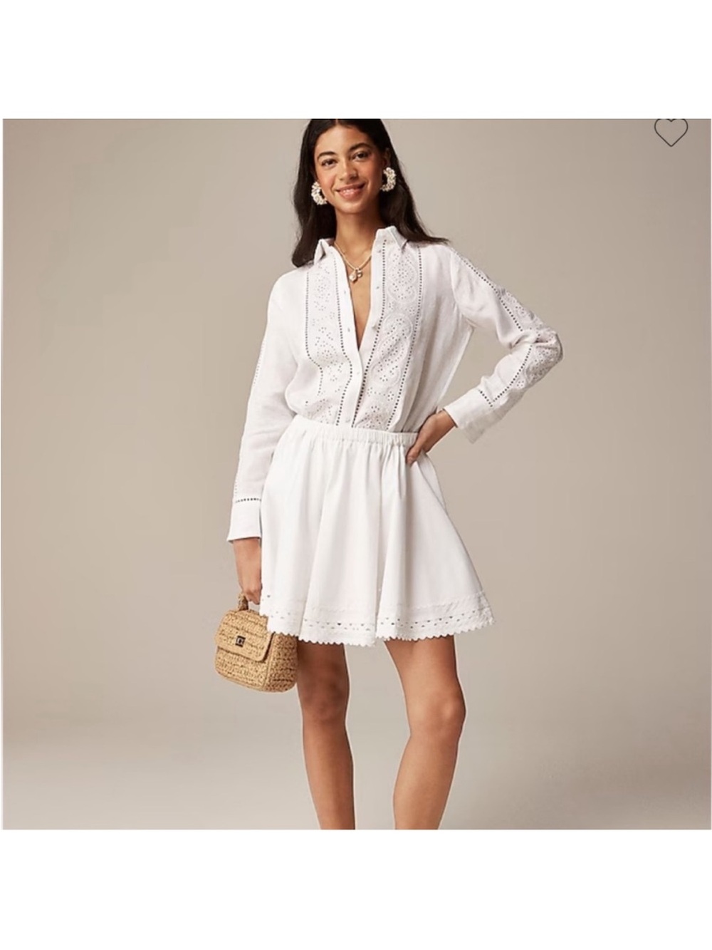 NWT J. Crew Mini Skirt With Rickrack Trim in Cotton Poplin XS